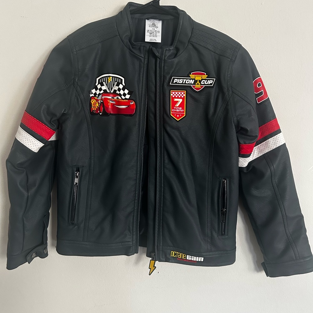 Disney Black & Red Lightning McQueen Piston Cup Kids Jacket